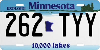 MN license plate 262TYY
