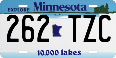MN license plate 262TZC