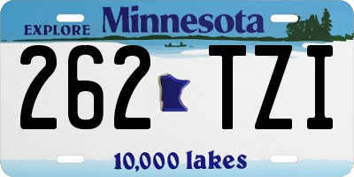 MN license plate 262TZI