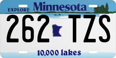 MN license plate 262TZS