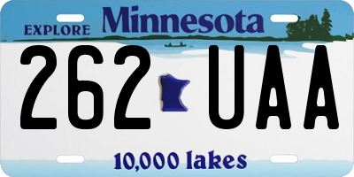 MN license plate 262UAA