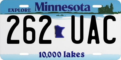 MN license plate 262UAC
