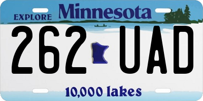 MN license plate 262UAD