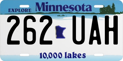 MN license plate 262UAH