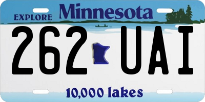 MN license plate 262UAI