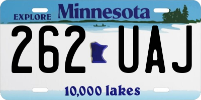 MN license plate 262UAJ