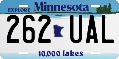 MN license plate 262UAL