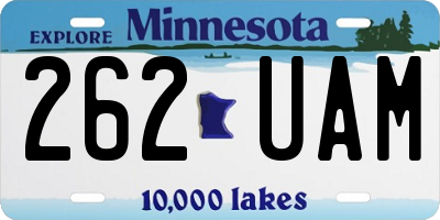 MN license plate 262UAM