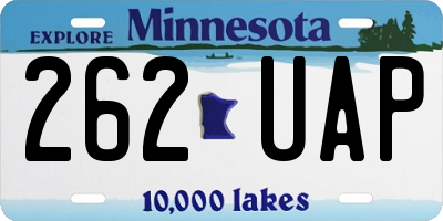 MN license plate 262UAP