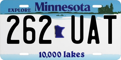 MN license plate 262UAT