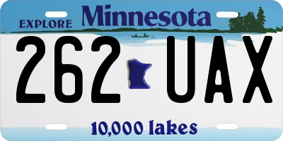 MN license plate 262UAX
