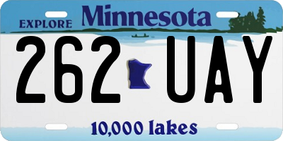 MN license plate 262UAY