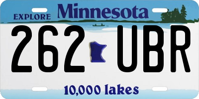 MN license plate 262UBR