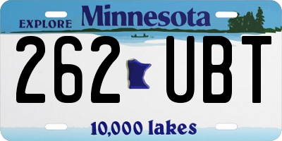 MN license plate 262UBT