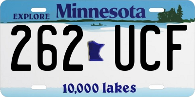 MN license plate 262UCF