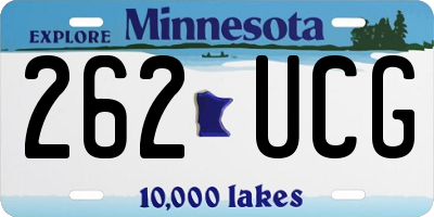 MN license plate 262UCG