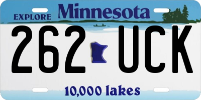MN license plate 262UCK