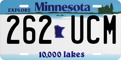 MN license plate 262UCM