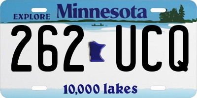 MN license plate 262UCQ