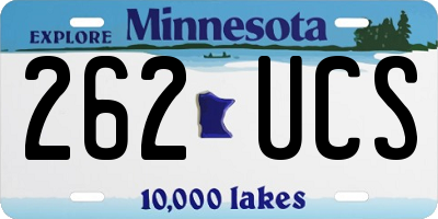 MN license plate 262UCS