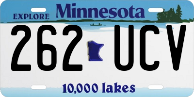 MN license plate 262UCV