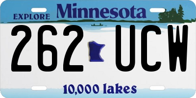 MN license plate 262UCW