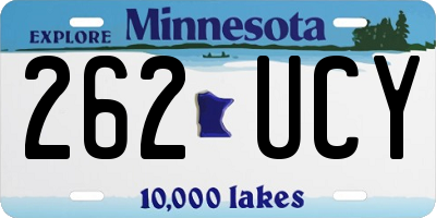 MN license plate 262UCY
