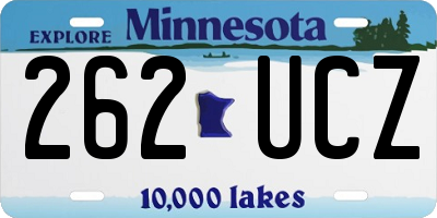 MN license plate 262UCZ