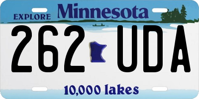 MN license plate 262UDA