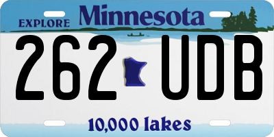 MN license plate 262UDB