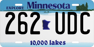 MN license plate 262UDC
