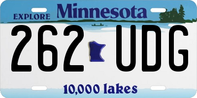 MN license plate 262UDG