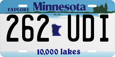 MN license plate 262UDI