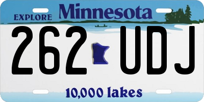 MN license plate 262UDJ