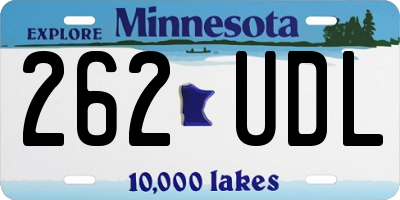 MN license plate 262UDL