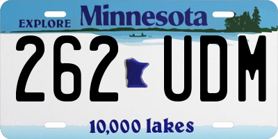 MN license plate 262UDM