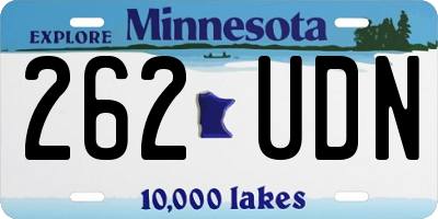 MN license plate 262UDN