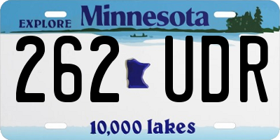 MN license plate 262UDR