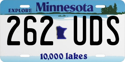 MN license plate 262UDS