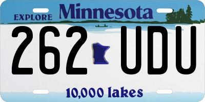 MN license plate 262UDU