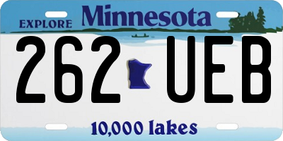 MN license plate 262UEB