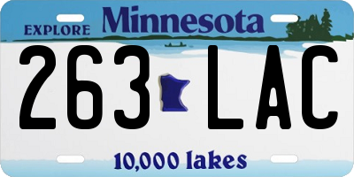 MN license plate 263LAC