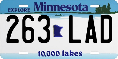 MN license plate 263LAD