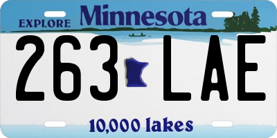 MN license plate 263LAE