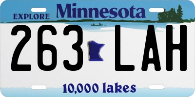 MN license plate 263LAH