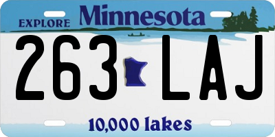 MN license plate 263LAJ