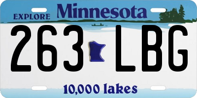 MN license plate 263LBG