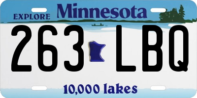 MN license plate 263LBQ