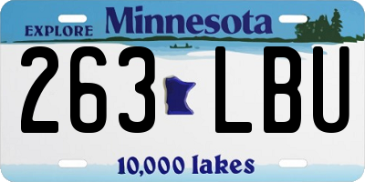 MN license plate 263LBU