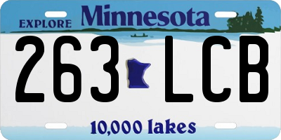 MN license plate 263LCB